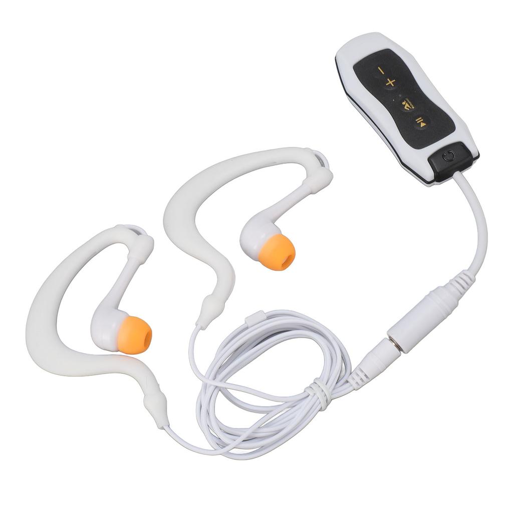 MP3 Player IPX8 Waterproof Rechargeable USB2.0 Music Player with Waterproof Earphone for Swimming Diving Running