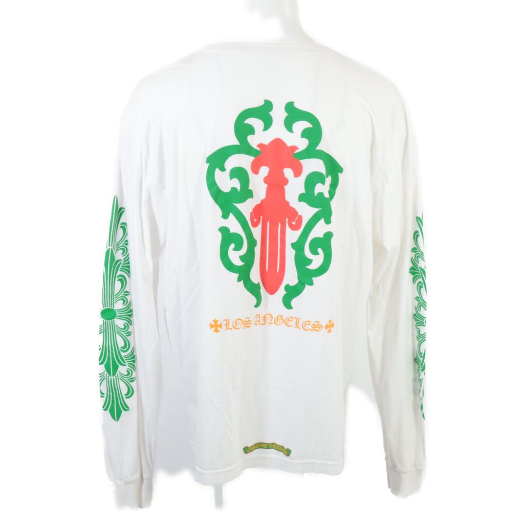 CHROME HEARTS Camiseta de Manga Comprida Exclusiva de Los Angeles com Estampa Vine Tager tops XXL brancaUsada
