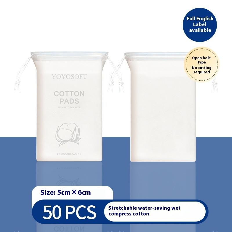 50/100Pcs Stretchable Open-Type Wet Compress Pads – Ultra-Thin Cotton Pads for Facial Moisturizing and Makeup Removal