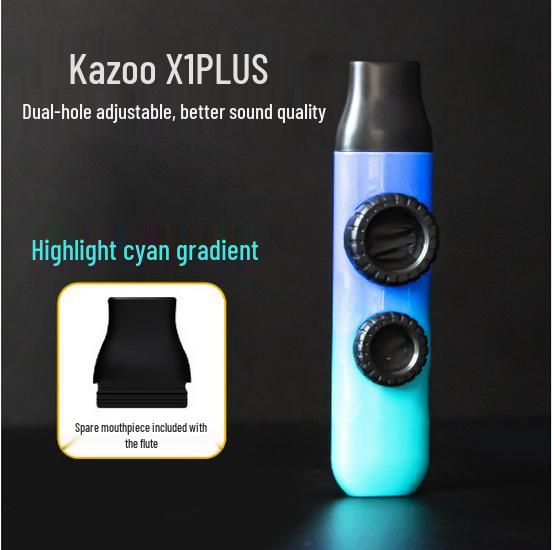 Gradient Color Double Hole Kazoo with Double Membrane - High Low Tone Kazoo Instrument