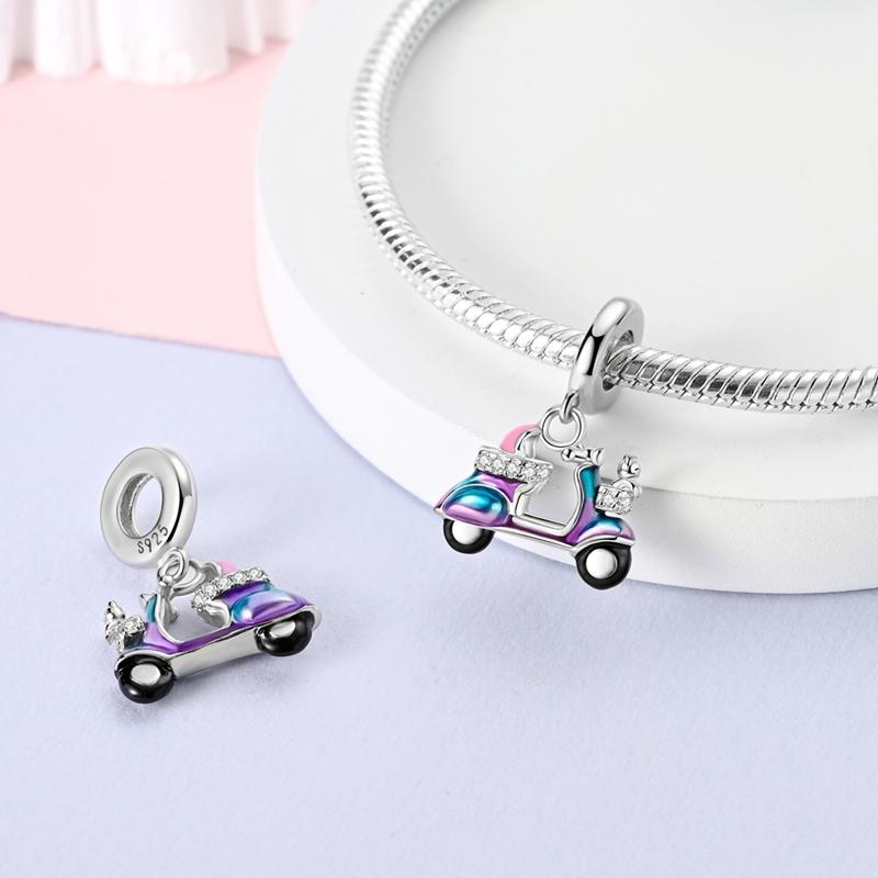 Charms Copper Butterfly Unicorn Firefly Bead Pendant Jewelry Fit Original Bracelet For Women Diy Party Gifts