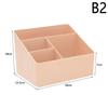 Simple Brush Colored Pen Marker Desktop Stationery Storage Box Multi-Functional Three Squares Desktop Sundries Storage Holder