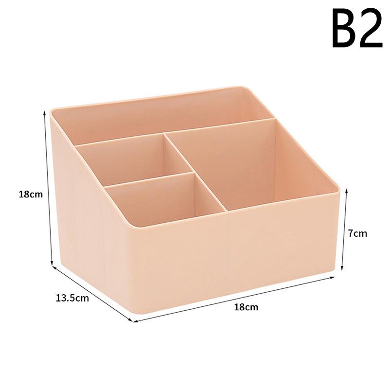 Simple Brush Colored Pen Marker Desktop Stationery Storage Box Multi-Functional Three Squares Desktop Sundries Storage Holder