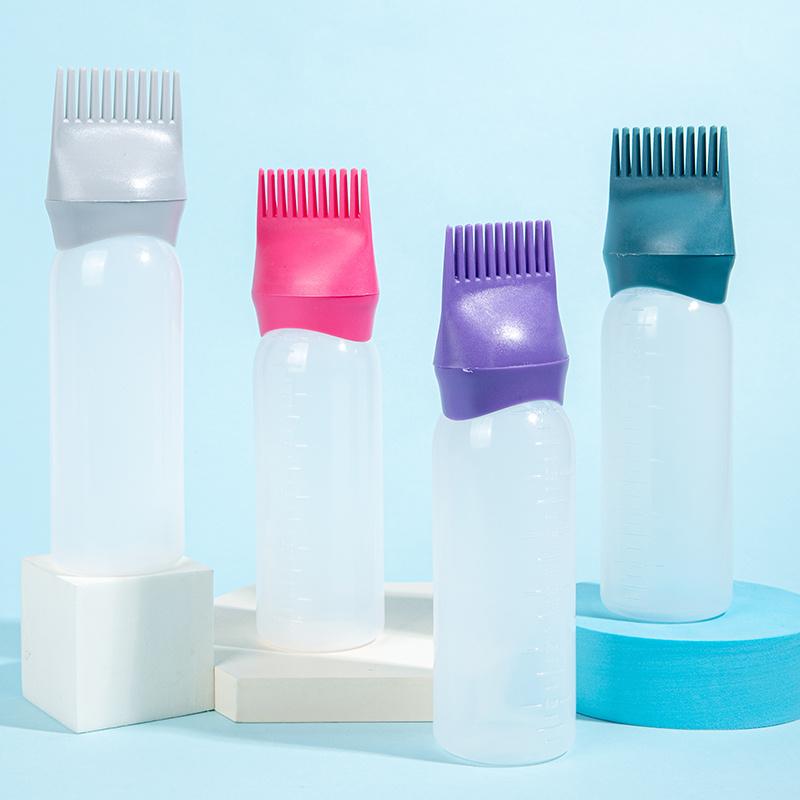 Empty Clear Pp Plastic 120ml Squeeze Applicator Bottles for Hair Oil Hair Dye Bottle, Hair Dye Applicator Bottles Plastic Squeeze Dyeing Shampoo