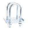 Anhänger U-Bolzen-Kit 5 1/2 Zoll U-Bolzen 1/2 Zoll Durchmesser Metall-Anhänger-U-Bolzen und Platten-Kit für 3500lb Anhänger 3/8 Zoll Rund