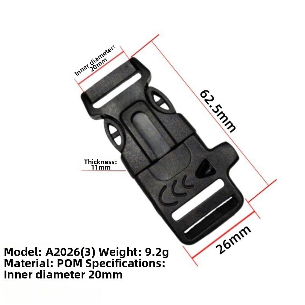 4pcs Black Side Release Buckle 14mm/15mm/16mm/20mm 550 Paracord Buckle New Bracelet Strap Buckle