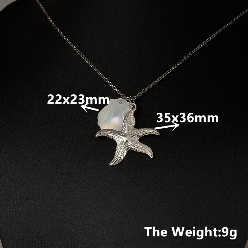 1Pc Stainless Steel Animal Starfish Turtle Octopus Seahorse Pendant Necklaces Vintage Summer Conch Shell Women Collar Jewelry