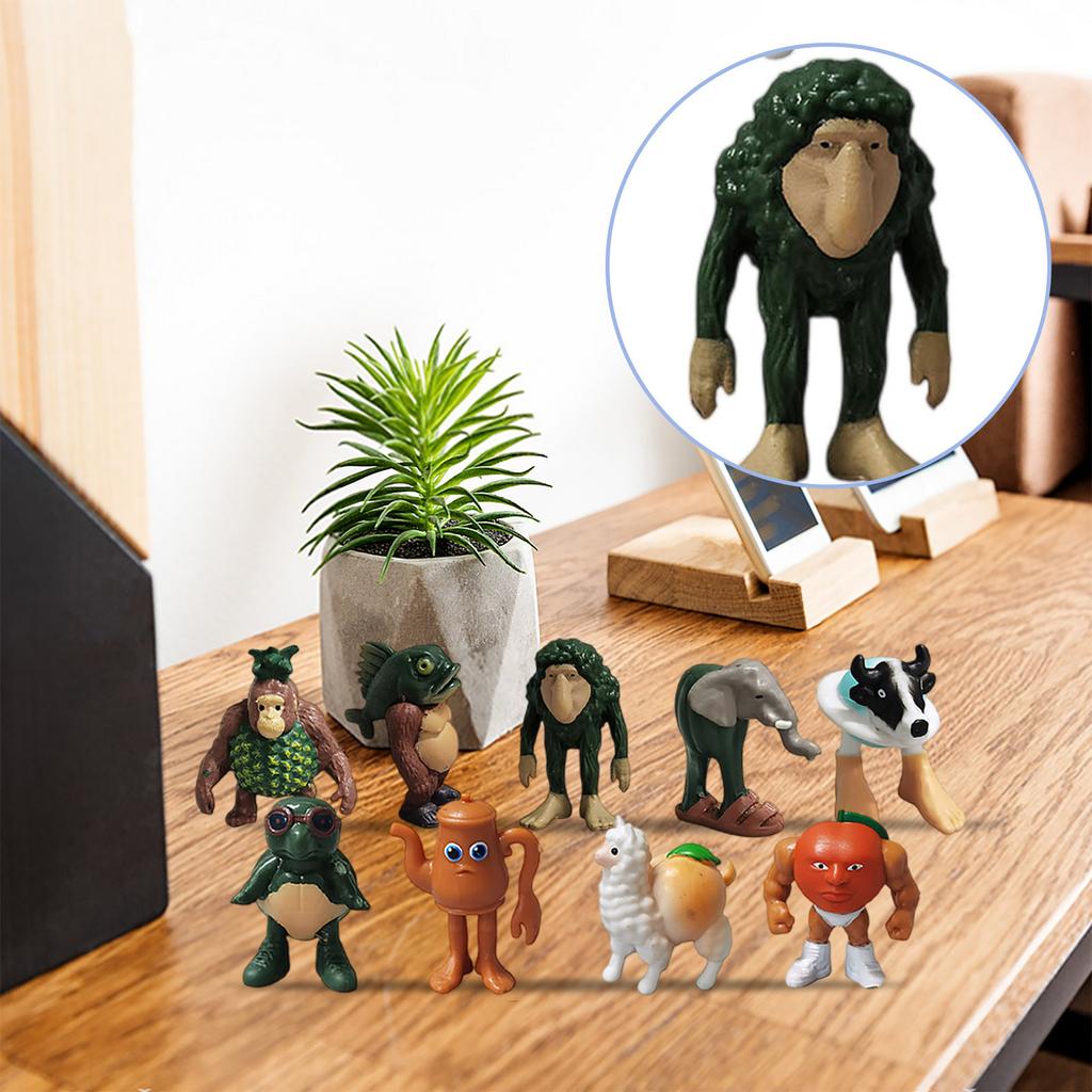 Små Dukker Sett Pynt Modell Dukke ABS Dekorasjon Leke for Barn Gave