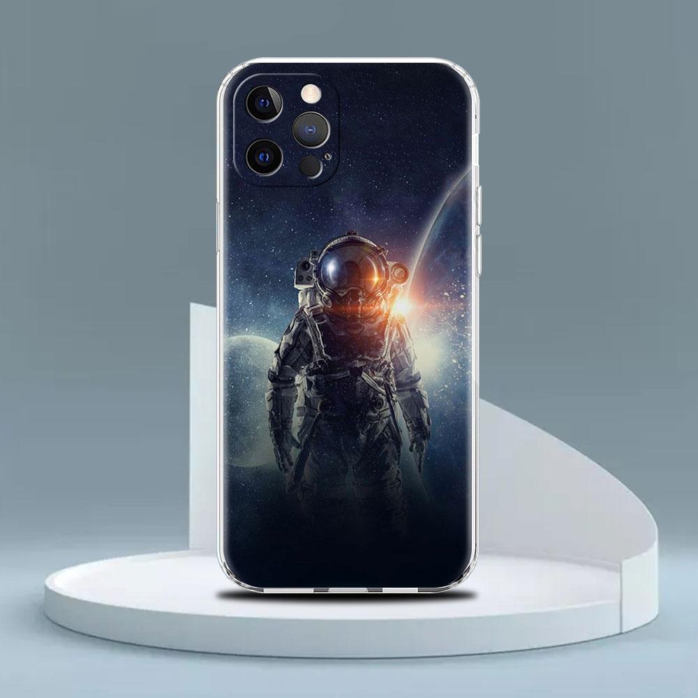 

Прозрачный чехол с астронавтом «Космическая планета» для Apple iPhone 13 11 14 12 Pro 7 8 Plus XR X XS Max 6 6S 13Pro, силиконовый чехол для телефона iPhone 6 6S