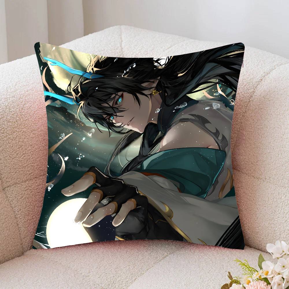 Imbibitor Lunae Game Genshin Impact Pillow Case Fashion Square Pillowcase Bedroom Sofa Room Ins Decoration Leisure