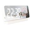 Digital Alarm Clock Dual Display 2 Adjustable Brightness Green Number 12H 24H LED Electronic Clock w