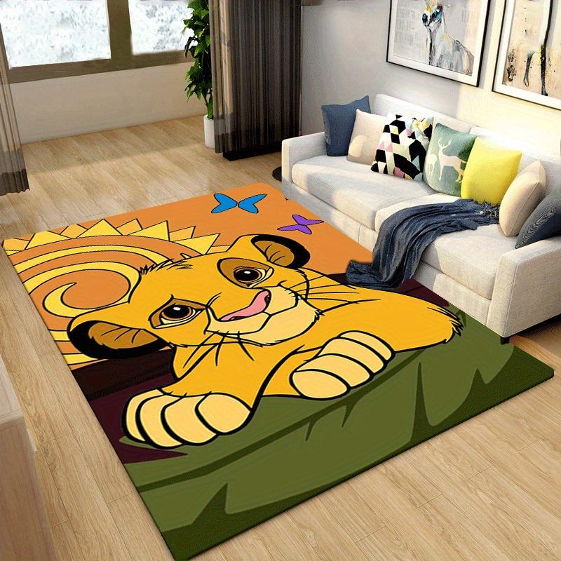 1pc The Lion King Pattern Area Rug Soft Flannel Floor Mat for Living Room,Office,Bedroom and Carpet,Sofa Coffee Table Floor Mat