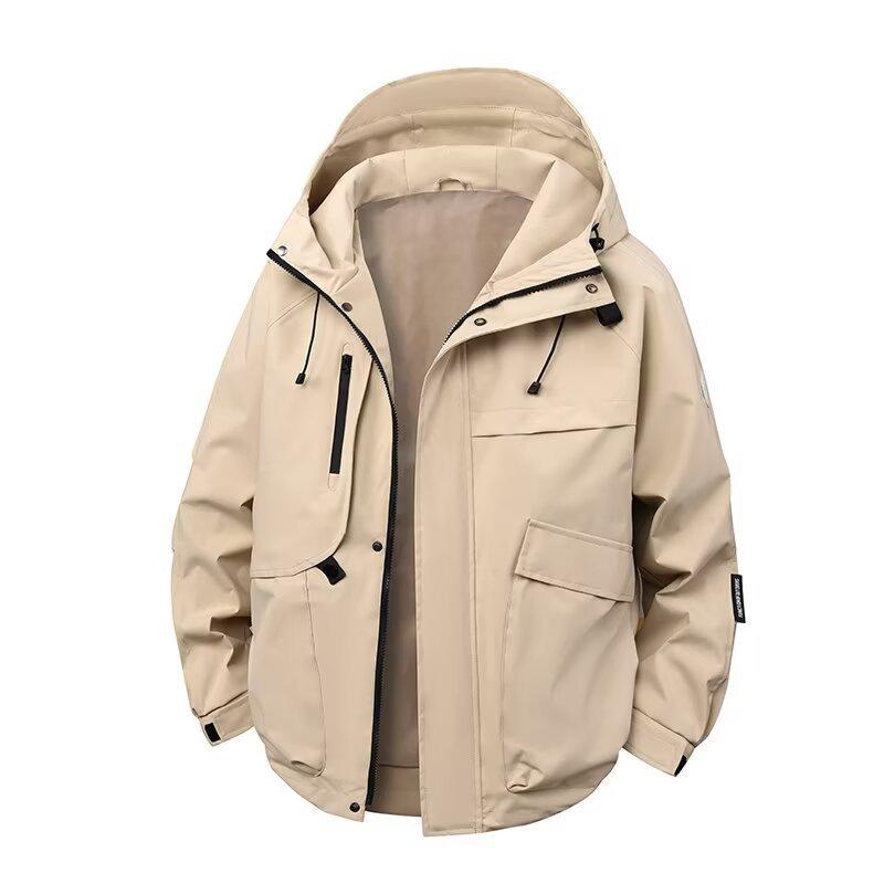 

Unisex Windproof & Waterproof Jackets: Spring/Autumn Outdoor Sports, Couple s Mountaineering, Large Pockets, Casual 3XL хакі