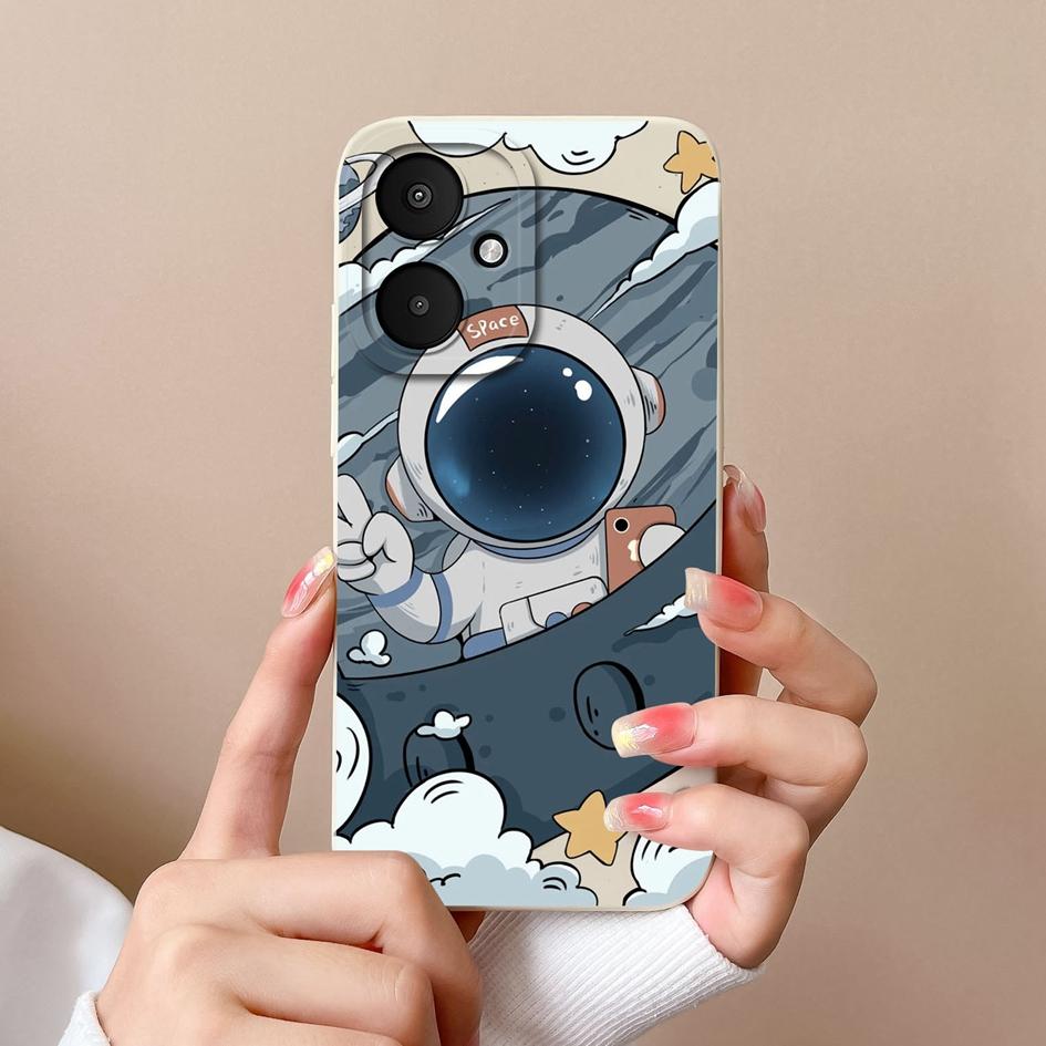 Funda Para Xiaomi Poco F5 X6 Pro F6 M6 4G 5G Lindo Astronauta Piloto Protector de Pantalla Silicona Líquida A Prueba de Golpes Bolsas Populares Para Teléfono Parachoques Para Xiaomi