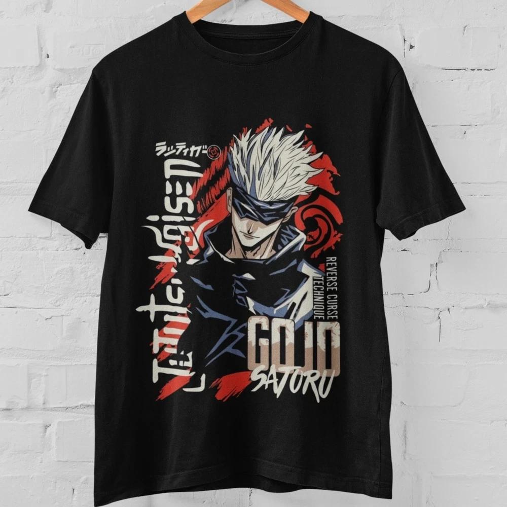 Gojo Satoru Anime Graphic Tee Jujutsu Kaisen Japanese Style Unisex T Shirt S