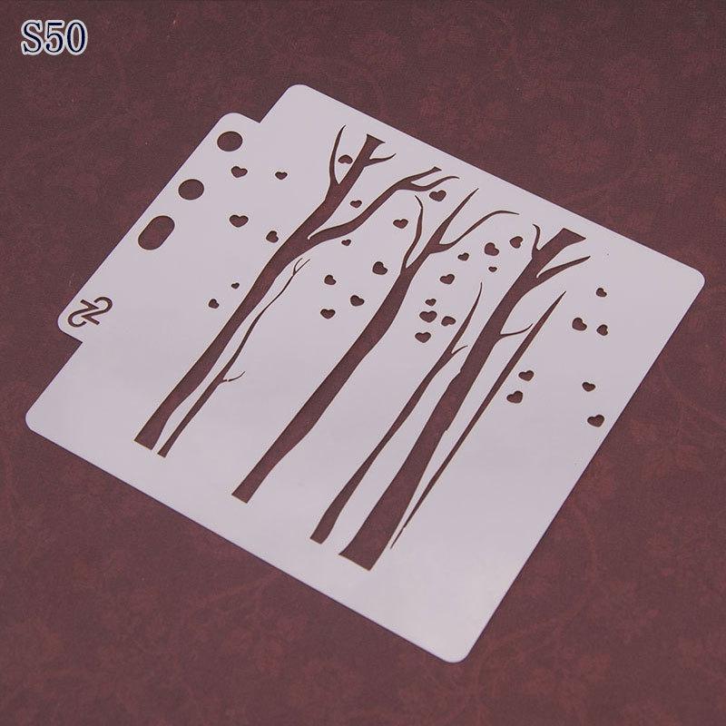 2pcs Pre-tracing Lace Ruler Spray Masking Drawing Masking Hollow Template Spray Pattern