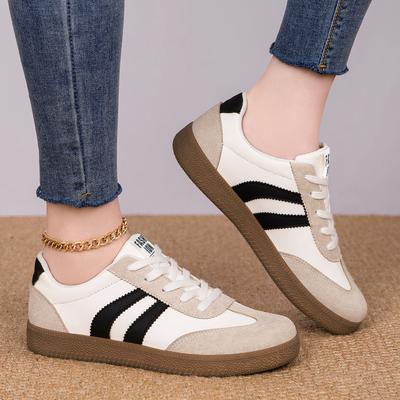 Damenschuhe Frühling Mode Vielseitig Weicher Boden Einzelne Schuhe Koreanische Freizeitschuhe Arbeitswegschuhe Lässige tägliche Bequeme Leichte Sneaker