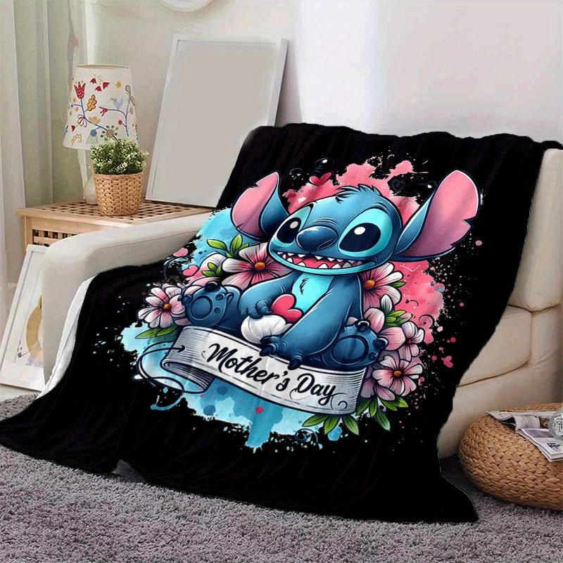 1pc Cute Stitch Printing Blanket - Soft, All-Season Throw for Living Room, Bedroom,Personalized Gift with Adorable Cartoon Design