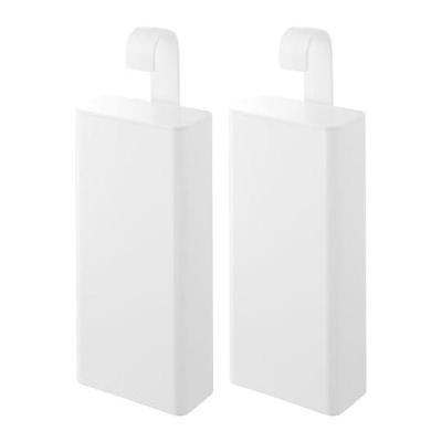 Jitsugyo (Yamazaki) Hook Bathroom Refill Pouch Dispenser Storage Holder L [Set of 2] Tower White 10151 X 2