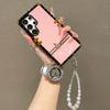 Suitable for Samsung S25 Ultra Mobile Phone Case Light Luxury Feng Shui Rhinestone Butterfly with Hanging Chain New S24 Protective Case