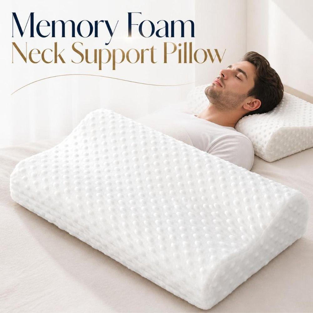 Slow-Rebound Memory Foam Pillow Comfortable Ergonomic Sleep Pillow Bedroom Sleeping