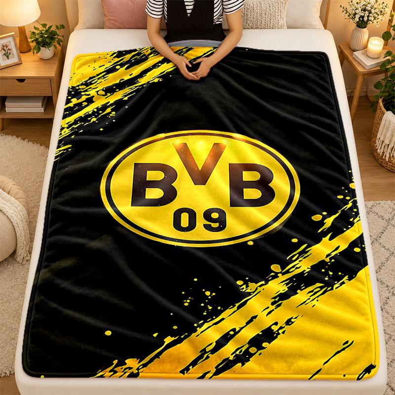 Flannel BlanketBorussia Dortmund Warm Soft Throw Blanket for Indoor Sofa Bed Living Room Use