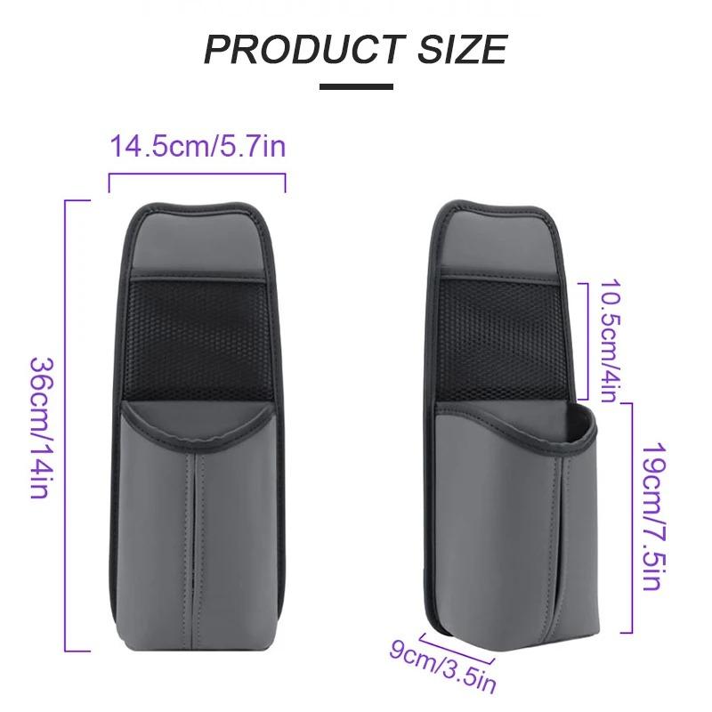 Universal Car Seat Mesh Bag - Side Hanging Storage Organizer, Tissue Holder for Phone & Bottle