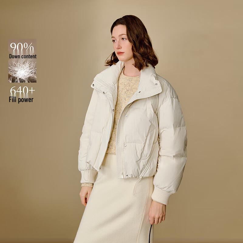 

INMAN Women s Stand Collar Drawstring Down Jacket L