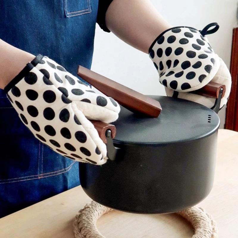 Cotton Oven Glove Single Kitchen Hand Cover for Hot Dishes, Baking Trays, Warm Bowls, Daily Reheating, and Home Use