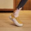 Autumn Casual Loafers for Women Thick-soled Slip-on Breathable Soft Leather Retro Single Shoes for Women