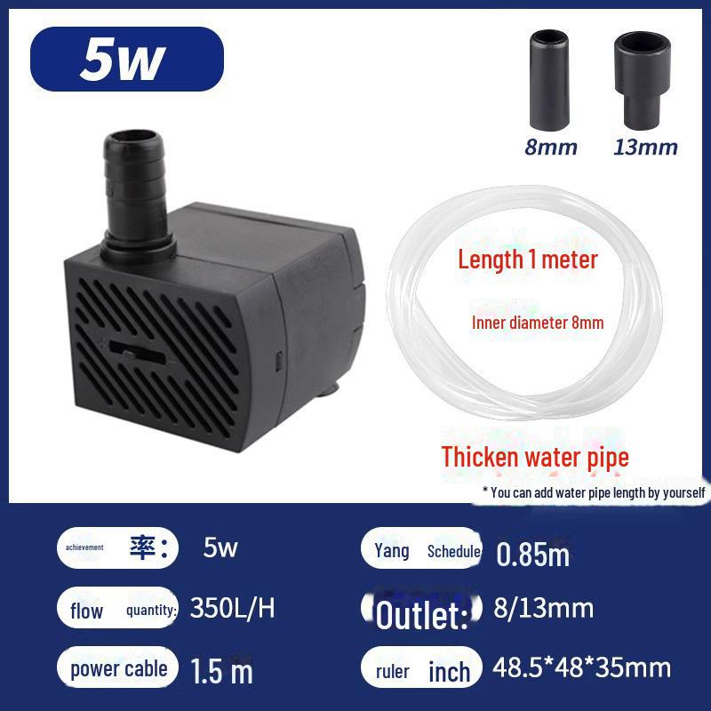 Silent Water Pump for Bonsai Fish Tank and Small Pond Fountain