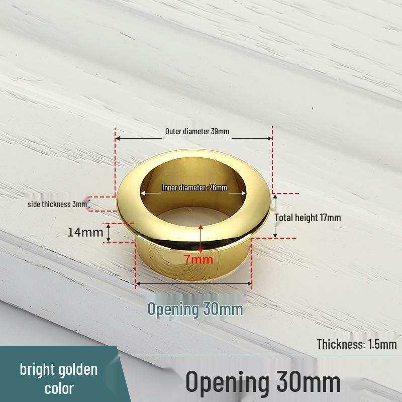 Cable Management Desk Grommet - Decorative Cover and Ring for Computer Furniture