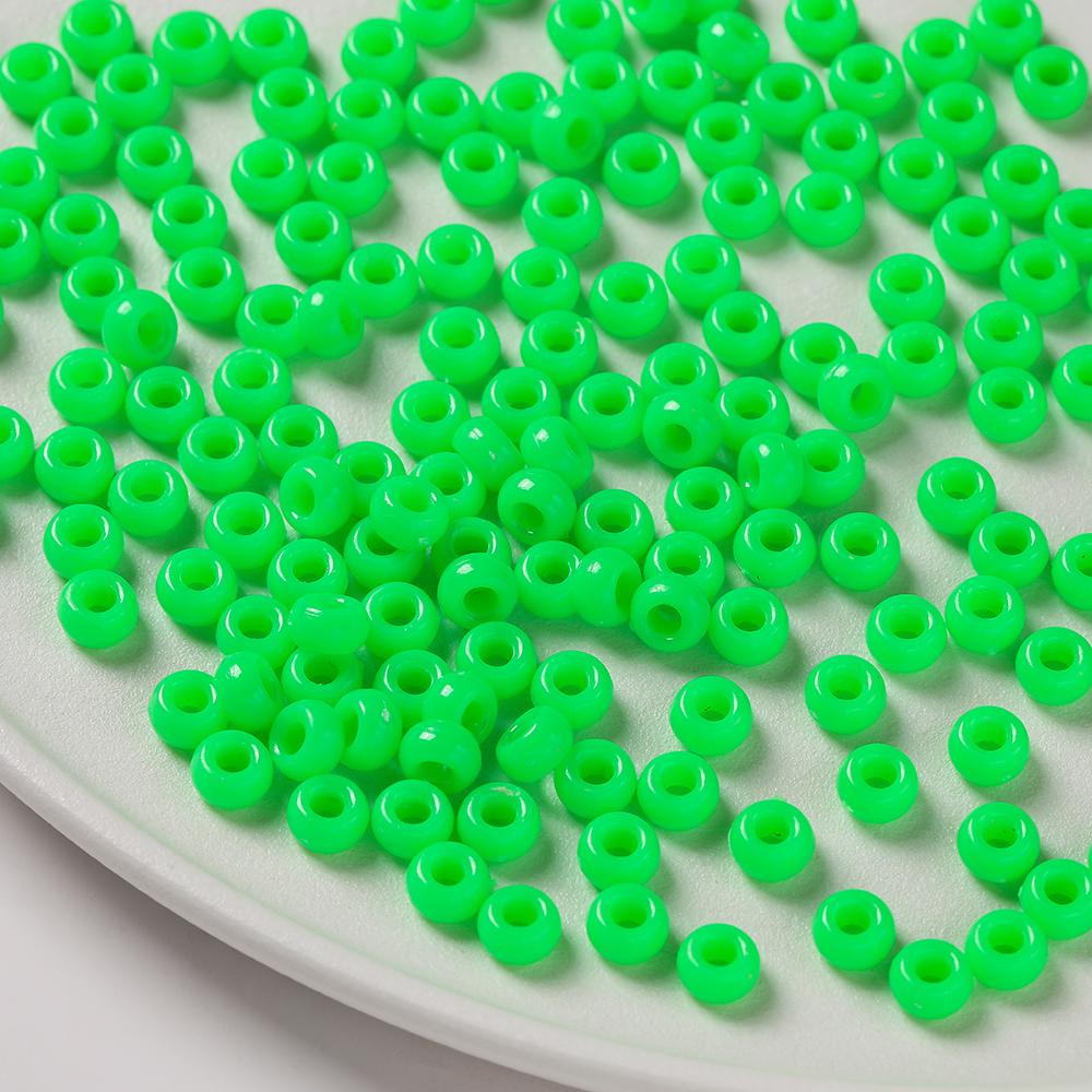 100pcs 4*7mm Acrylic Big Holes Beads Colored Spacer Loose Beads for DIY Necklace Bracelet Phone Charms Jewelry Making Supplies