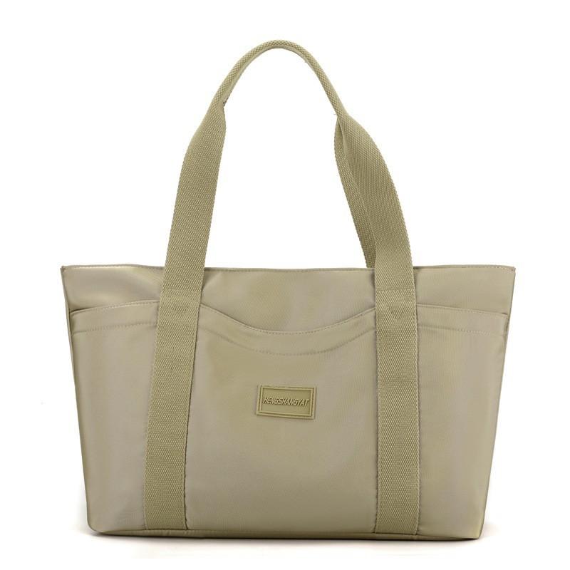 Large-capacity Tote Bag Women's 2024 New Nylon Cloth Shoulder Is Fashionable Simple Trendy Textured Portable