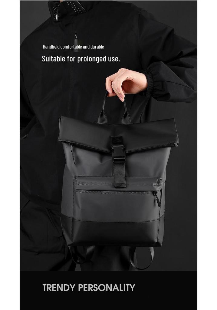 Trendy Waterproof Double Shoulder Backpack - Fashionable, Versatile, Large Capacity for Laptops