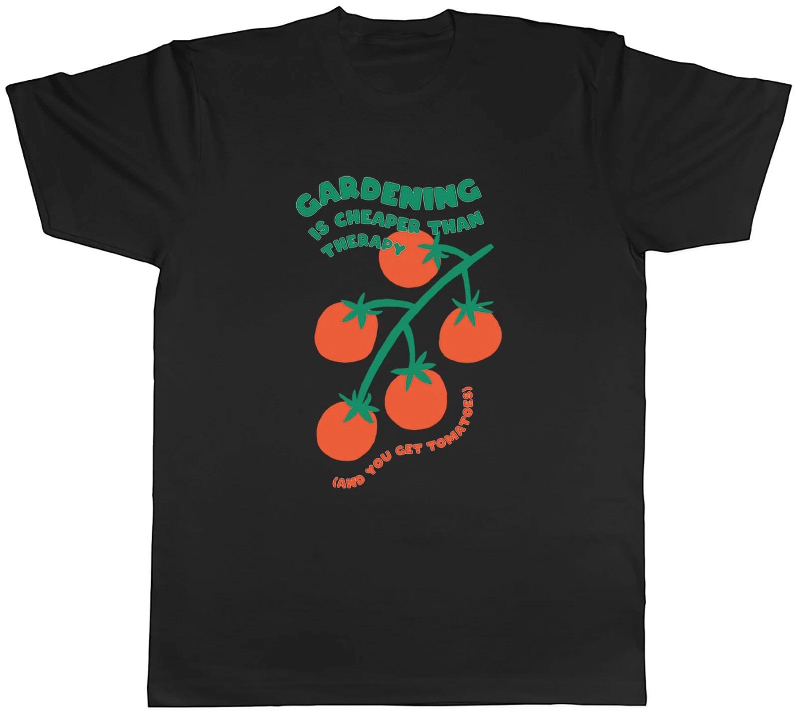 Gardening is Cheaper than Therapy Funny Tomatoes Mens T-Shirt Tee Gift Top XL