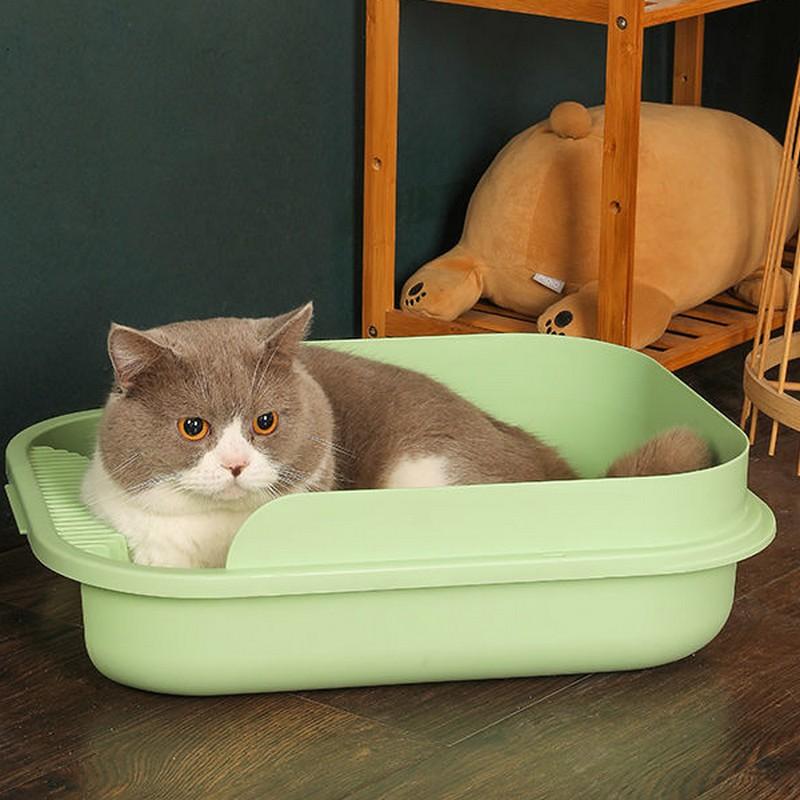 Excretion Training Sand Box Cat and Dog Tray, Anti-splash Dog Toilet Cat Litter Box Easy To Clean Pet Toilet Bedpan