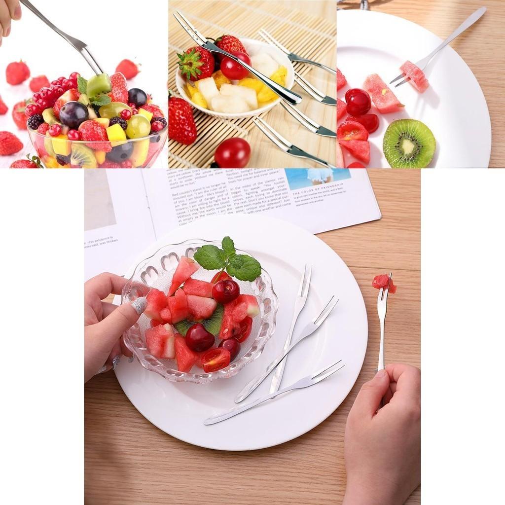 Stainless Steel West Tableware Fruit Forks Elegant Small Sized Snack Cake Dessert Utensils