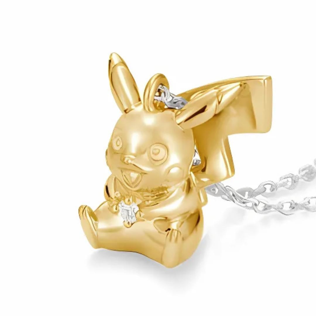 

Офіційний срібний золотий подарунок для чоловіків і жінок U-Treasure Pokémon намисто, (Жовте покриття),