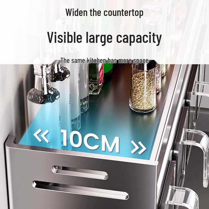 Yingbai Modern 3-Tier 5-Compartment Seasoning Storage Box