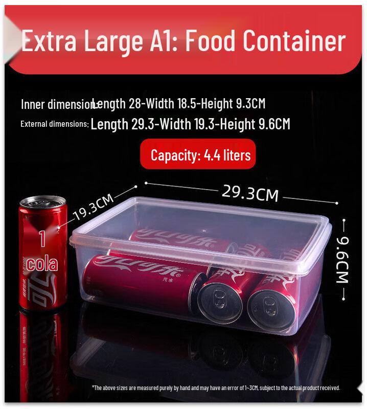 ZISIZ Transparent Plastic Food Storage Container