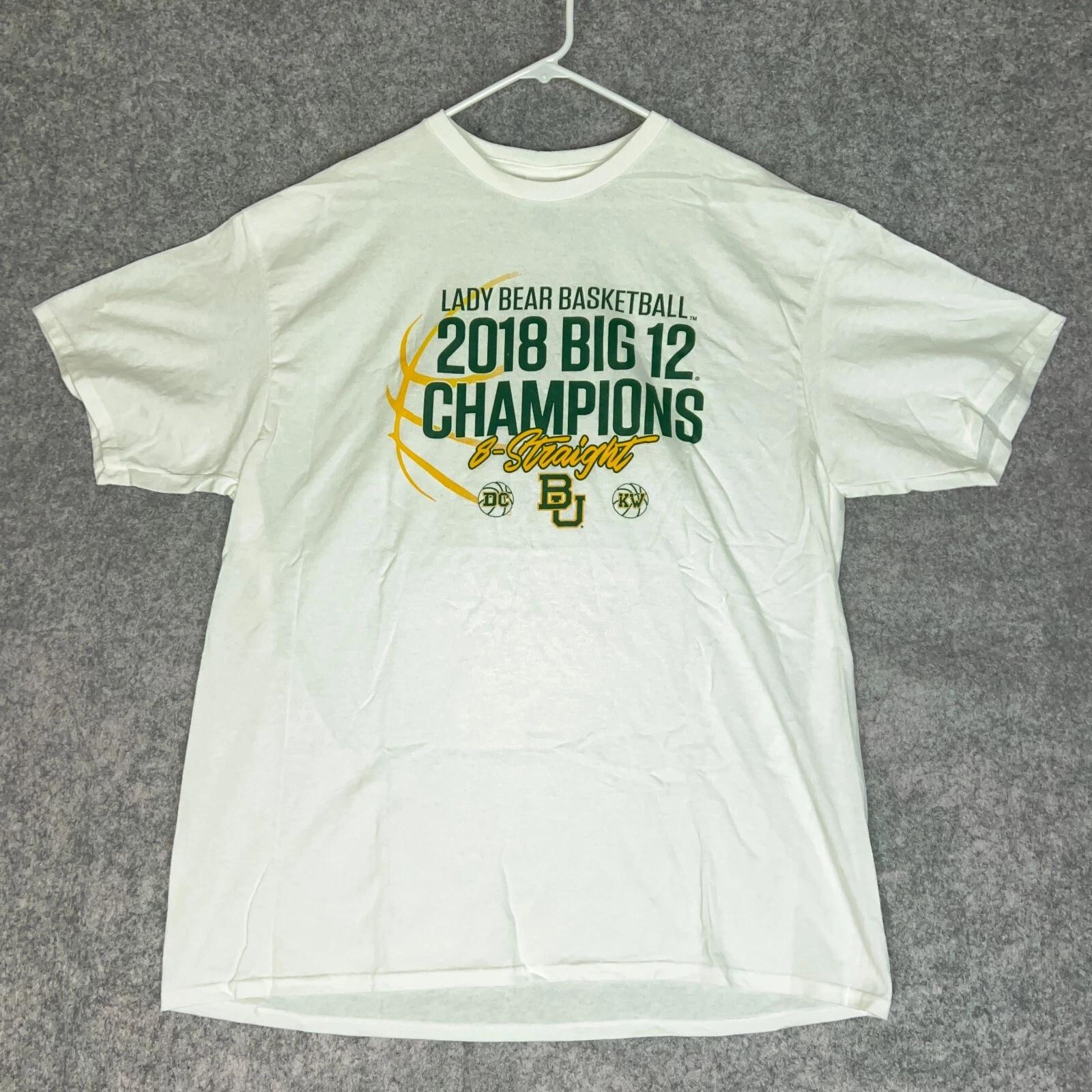 Мужская рубашка Baylor Bears 2XL XXL Бело-зеленая с коротким рукавом Чемпионы NCAA по баскетболу S