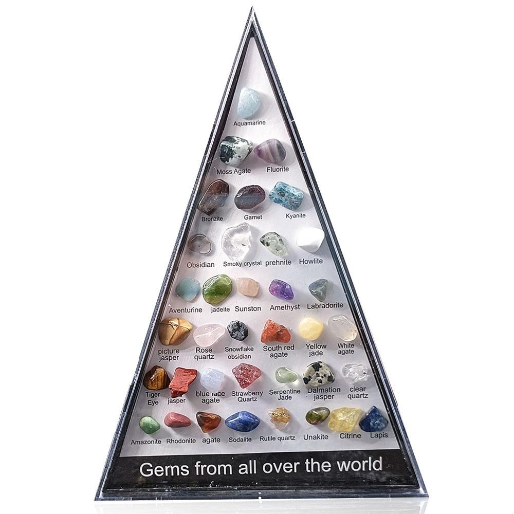 Gemstones Natural Crystal Rock Collection 36 Ore Raw Stone Ornament  Teaching Specimen