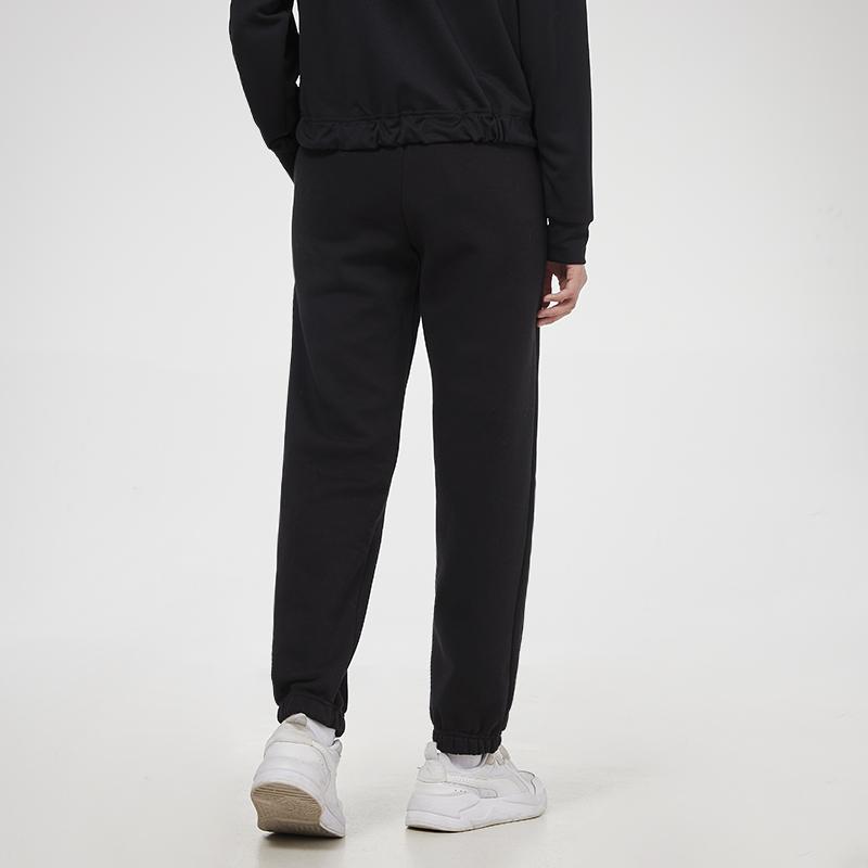 Nike Nsw Pant Flc Rstone Update Running Training Cuffed Fleece Knit Long Pants Women Pants Black DH4336-010