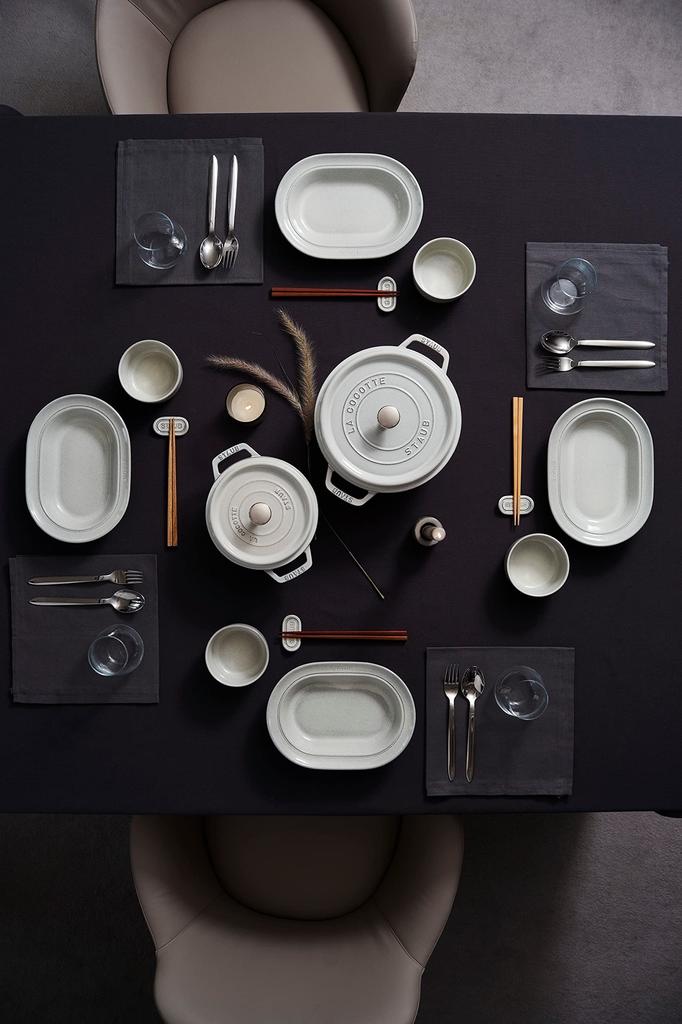 Staub Deep Japanese Ceramic Plate "Campagne Plate" 24cm, Ceramic, Microwave-Safe [Official Product] 40508-029