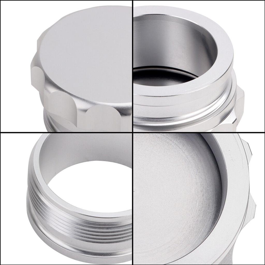 2pc 2" Aluminium Alloy Weld On Filler Neck And Cap Oil, Fuel, Water Tank Silver