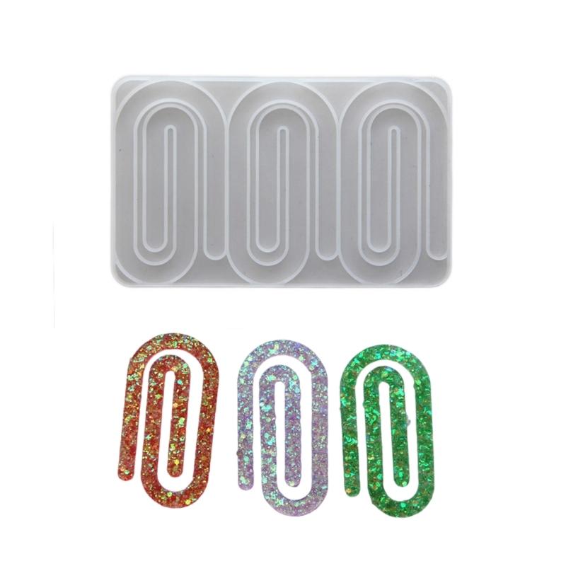 Pendant Mold Earrings Moulds Crafting Molds Paper Clip Shape Jewelry Mold Silicone Earring Pendant Molds for Earring 1