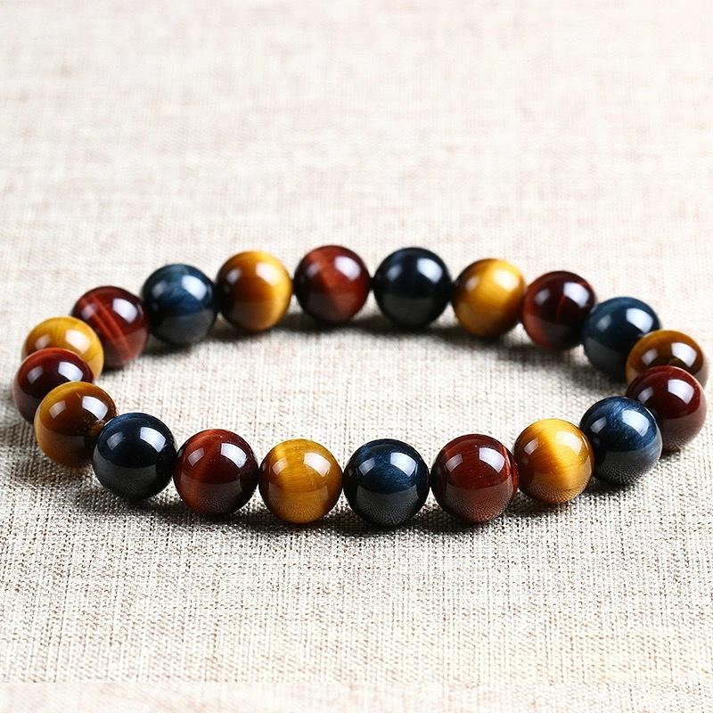Beaded Men's and Women's 8mm Natural Tiger Eye Stone Bracelets