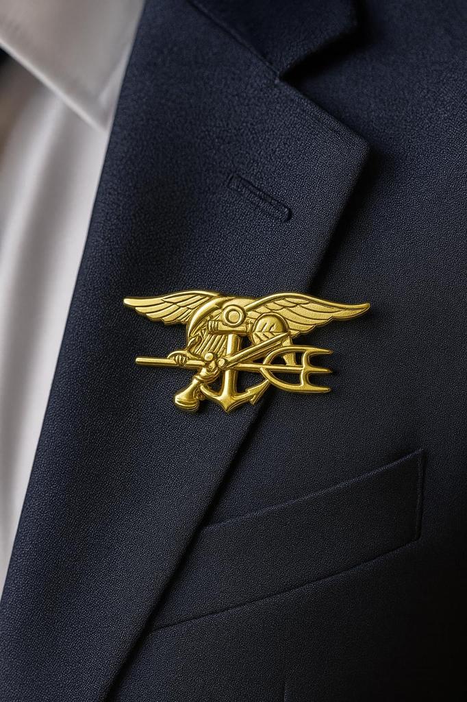 Don Flyee Replica Navy SEALs Pin Badge with Military Butterfly C0008 Clutch, Alloy,