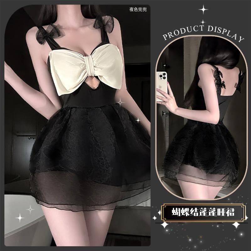 Sex underwear skirt one-piece swimsuit fairy fan belly bath hot spring vacation swimsuit